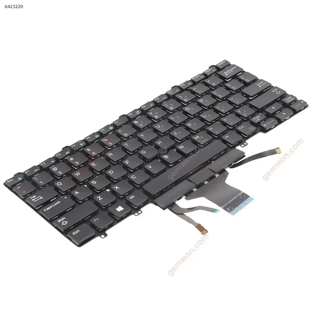 US/SP Laptop Keyboard for DELL E5450 E5470 E5490 E7450 E7470 Black with Point Stick & Backlit