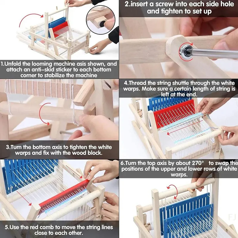 [YU] tisser multi-artisanat en bois Mini Machine à tricoter rotative bricolage métier à tisser à main Machine à tisser artisanat fait à la main pour adultes