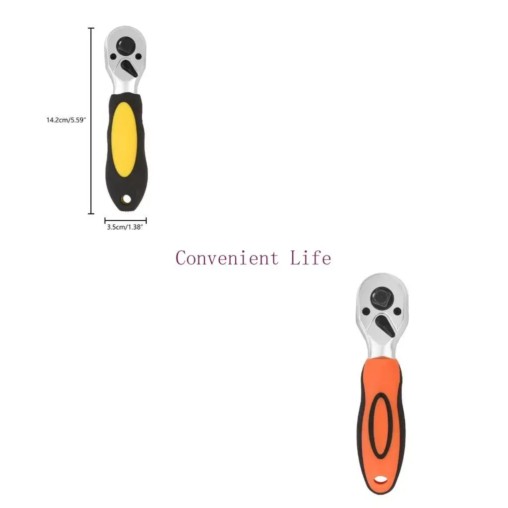 

L1EE Professional 72-Tooth Dual-Head Ratchet Wrench Hardened Chromium-Vanadium Steel Durable Auto Repair Shop DIY