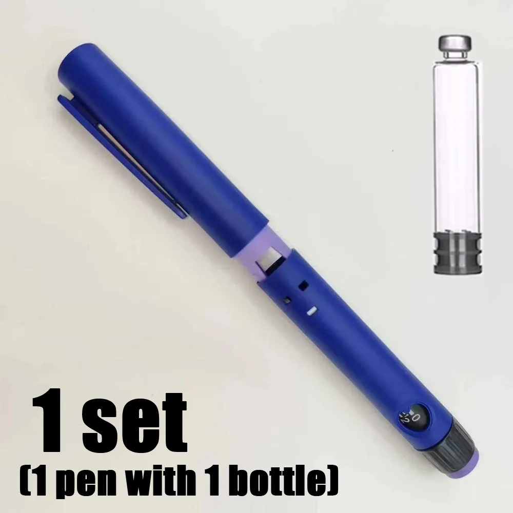 Magic Pen with 3ml Glass Vial Rotary Push Disposable Insulin Injection Pens Adjustable Growth Hormone Dosage