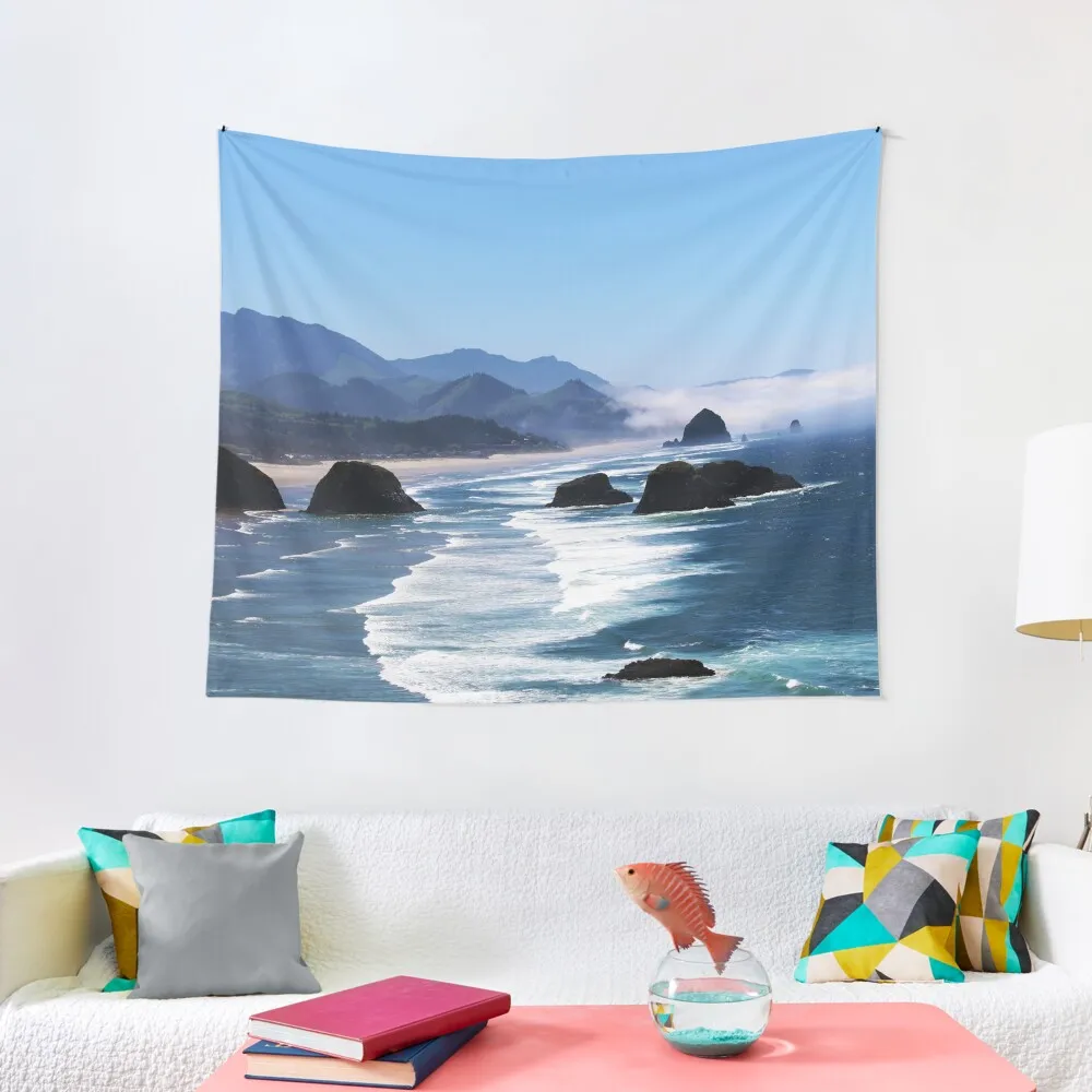 

Rising Tides at Cannon Beach, Oregon Tapestry Carpet On The Wall Outdoor Decoration Tapestry