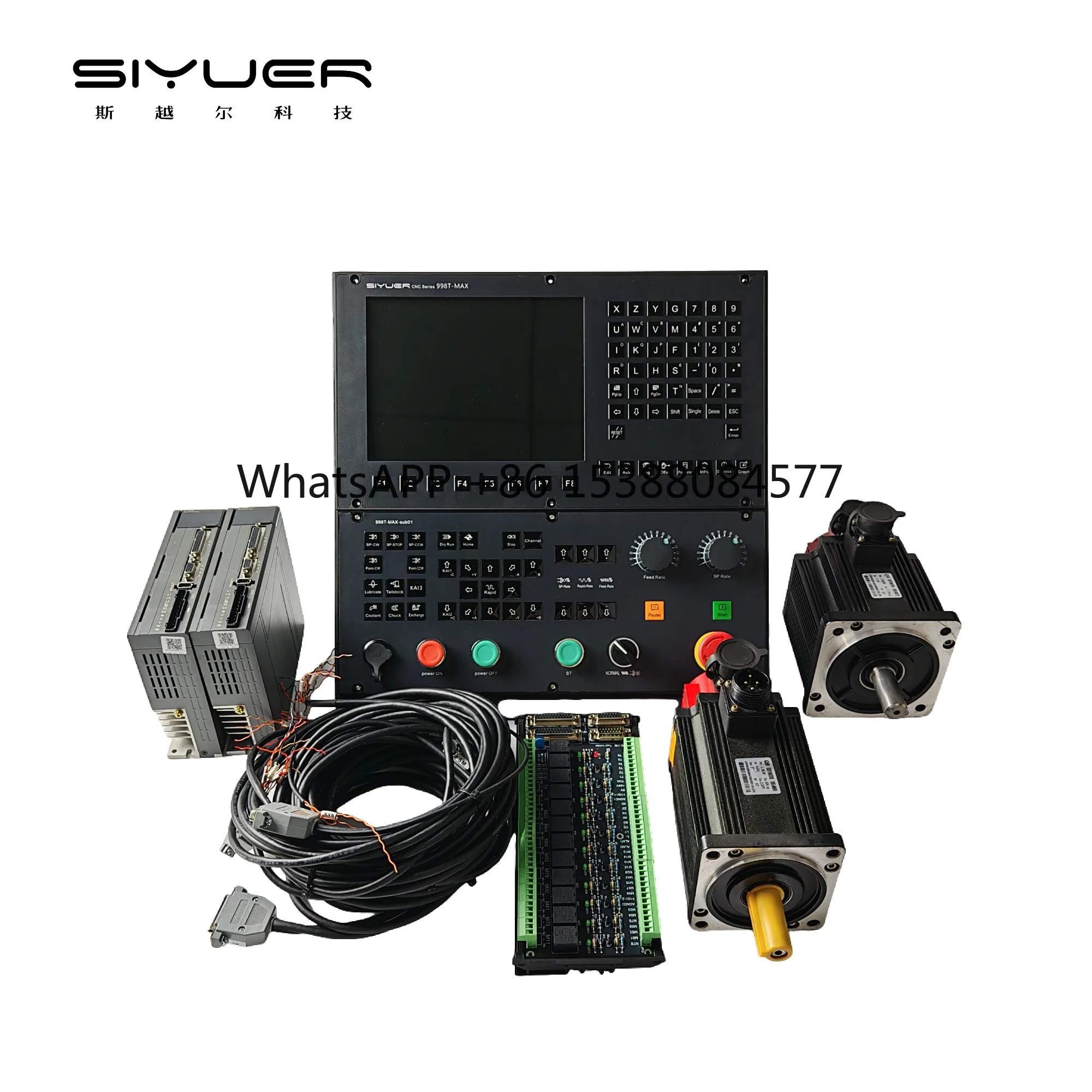 

Siyuer 998T-MAX CNc Controller Complete CNc System Kit 4 Axis with ATc Macro Operation for Turning Machine CNC Motion Controller