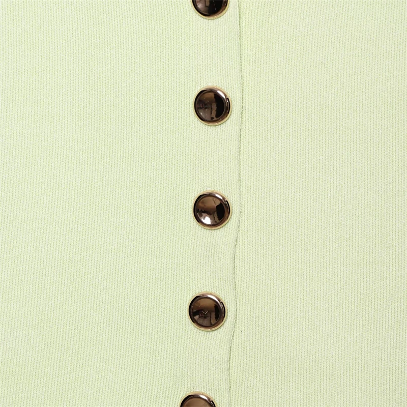 KEYANKETIAN 2025 летний новый офисный женский однотонный вязаный жилет, женский однобортный тонкий вязаный топ с v-образным вырезом и v-образным вырезом