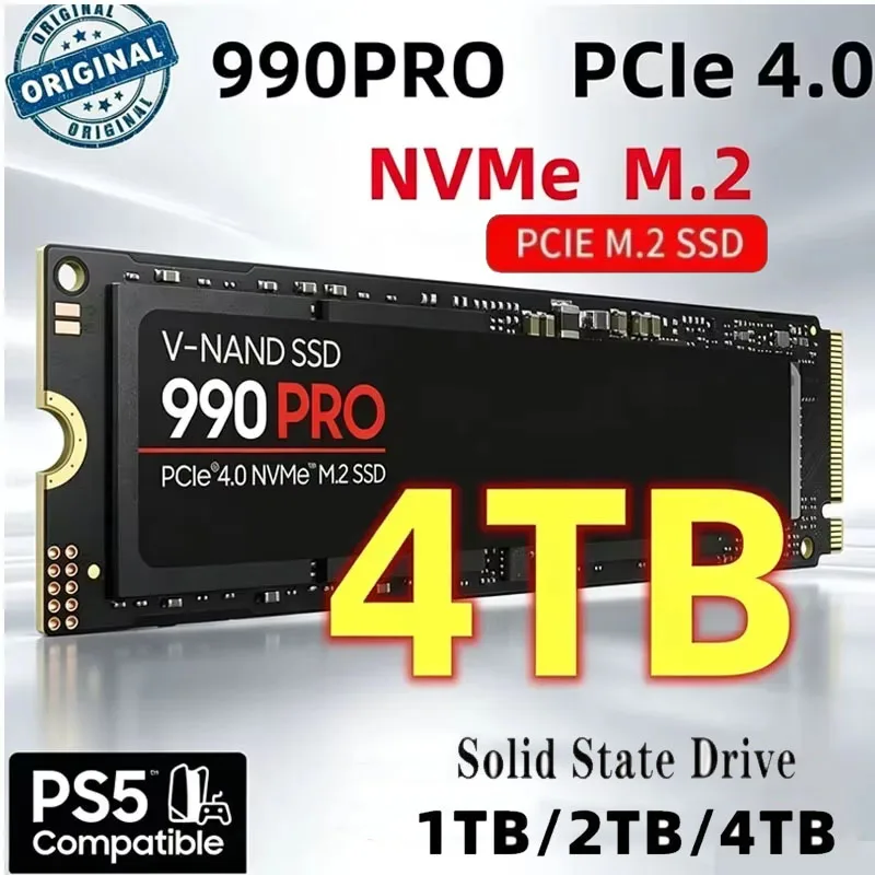Original 990Pro M.2 Sata SSD NVME 1TB Ultra-high-speed Transmission NAND Internal Hard Drive for Ultrabooks Tablet Computers