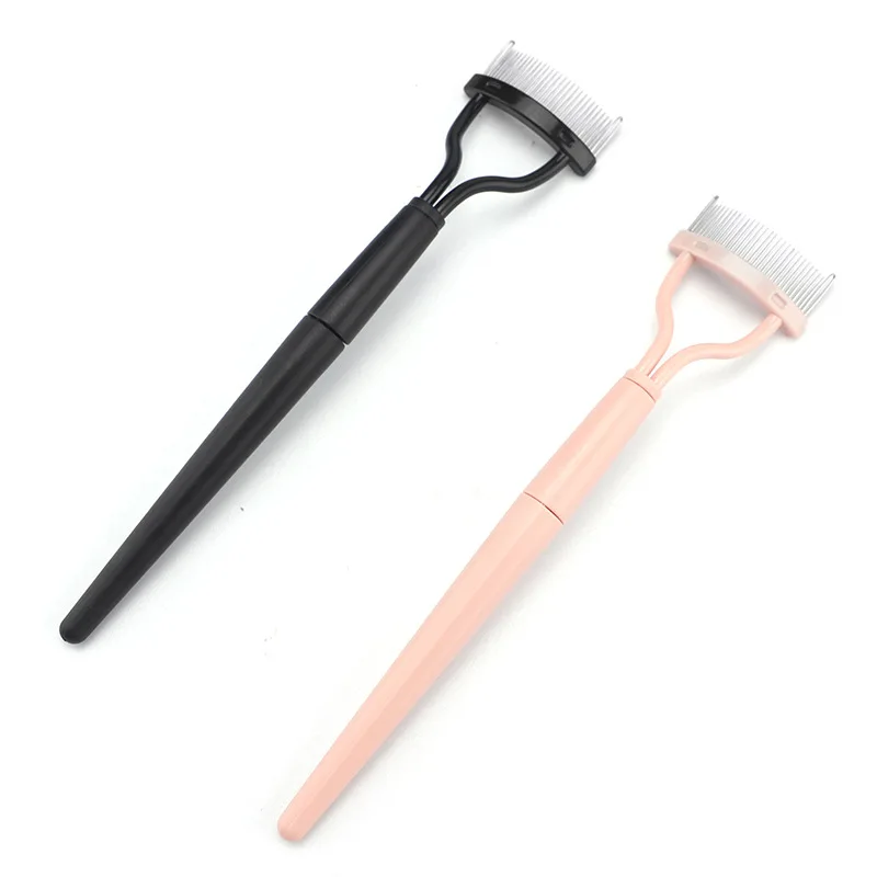 Mathiateur de cils pliable en acier inoxydable, brosse à cils portable, peigne, bigoudi de mascara, outil cosmétique de maquillage de beauté