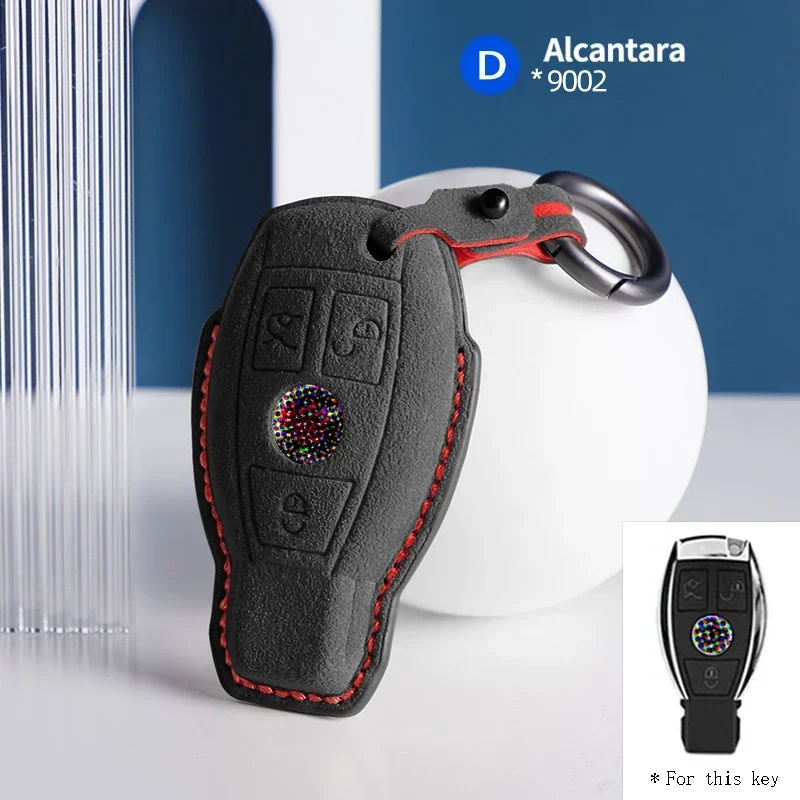 For Mercedes-Benz CLA180 CLS350 GLB GLA GLE GLC GLK GLS ML250 R320 S400 E-Class C260L E260 Suede Car Key Case