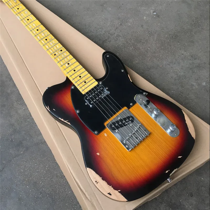

Heritage electric guitar, sunset color, cow bone string pillow, wholesale and retail, free shipping
