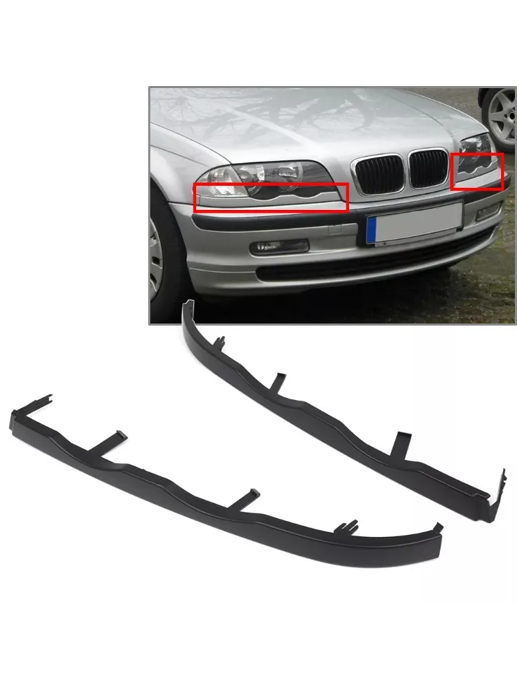 Garniture de couverture de moulage de phare avant de haute qualité, pour BMW E46 316i 318i 320i 323i 325i 328i 330i 330Xi 325i 325Xi 1998 – 2001