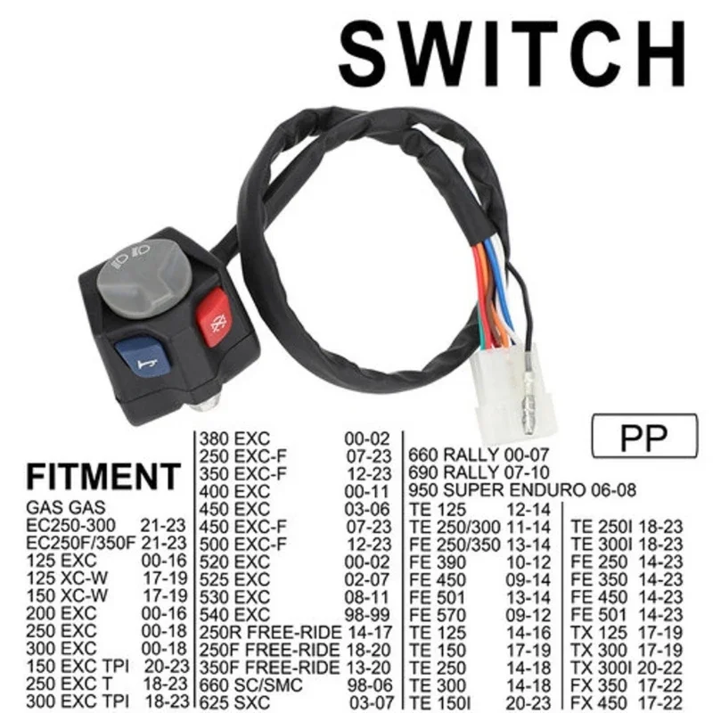 Scrambling Motorcycle Modified Accessories Headlight Switch Replacement Horn Lamp Lever Switch for Gas/FE 125-250 X37F
