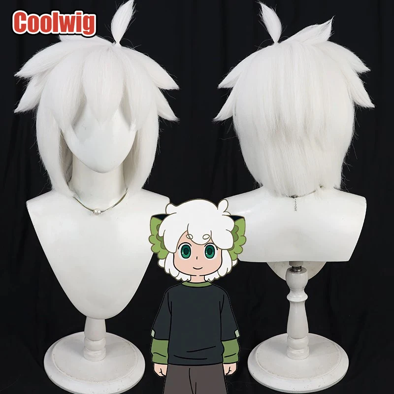 Coolwig Synthetic Hair Luo Xiaohei Cosplay Wigs The Legend of Luo Xiaohei 2 Luo Xiaohei 30cm Short White Wig Heat Resistant