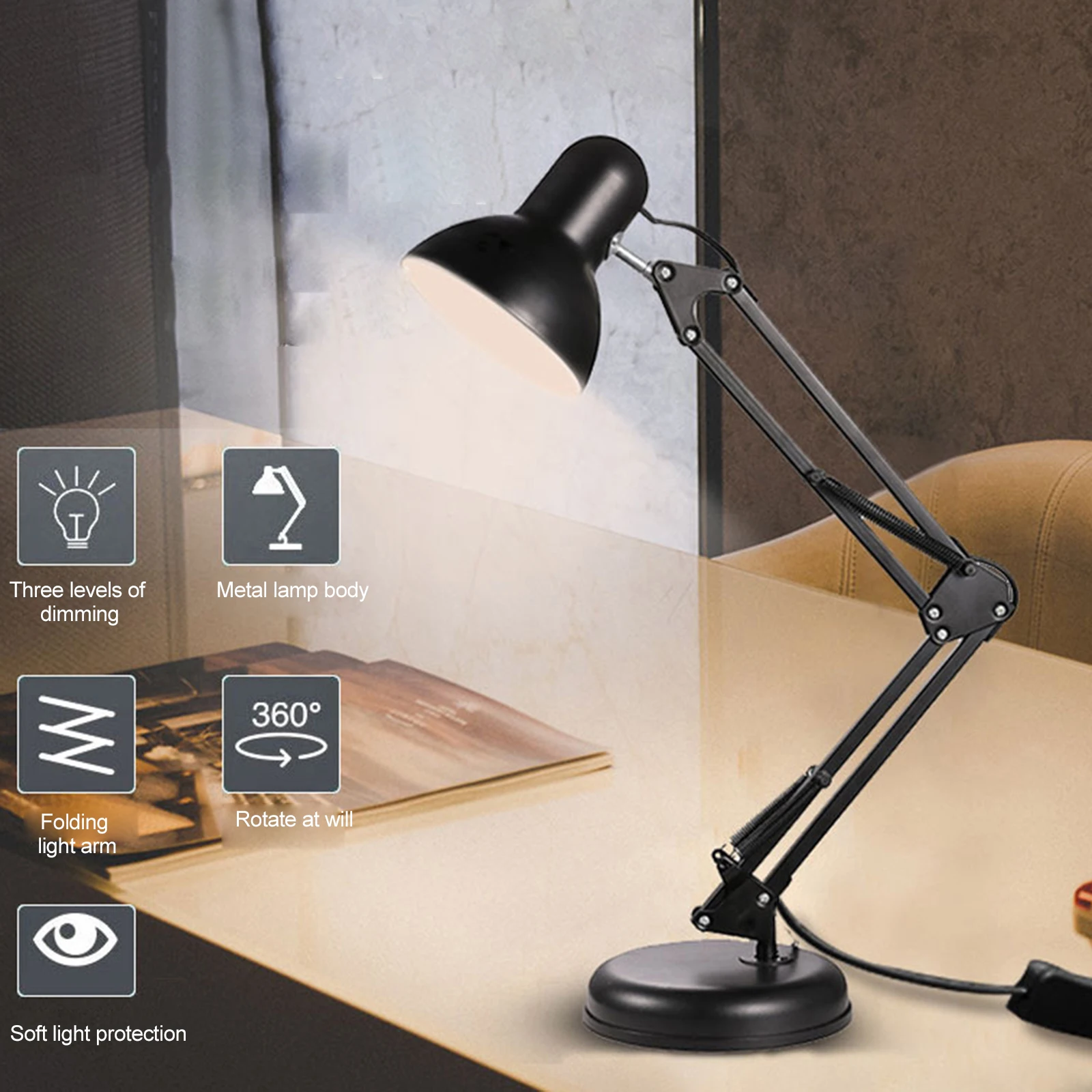 

American folding 811 desk lamp eye protection learning vision protection LED lamp student reading work bedside 812 desk lamp