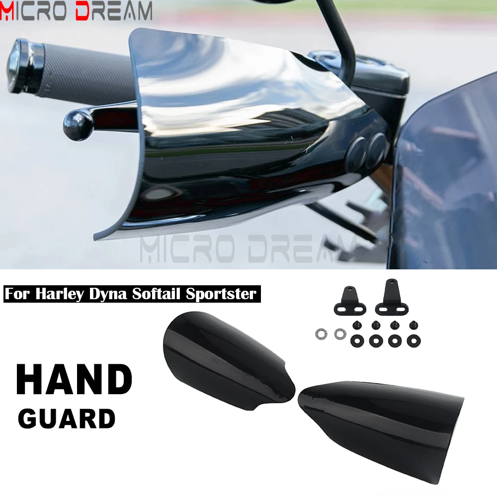 For Harley Dyna Heritage Softail Deluxe Road King Sportster Motorcycle Hand Guard Handlebar Shield Cover-Wind Protection&Durable