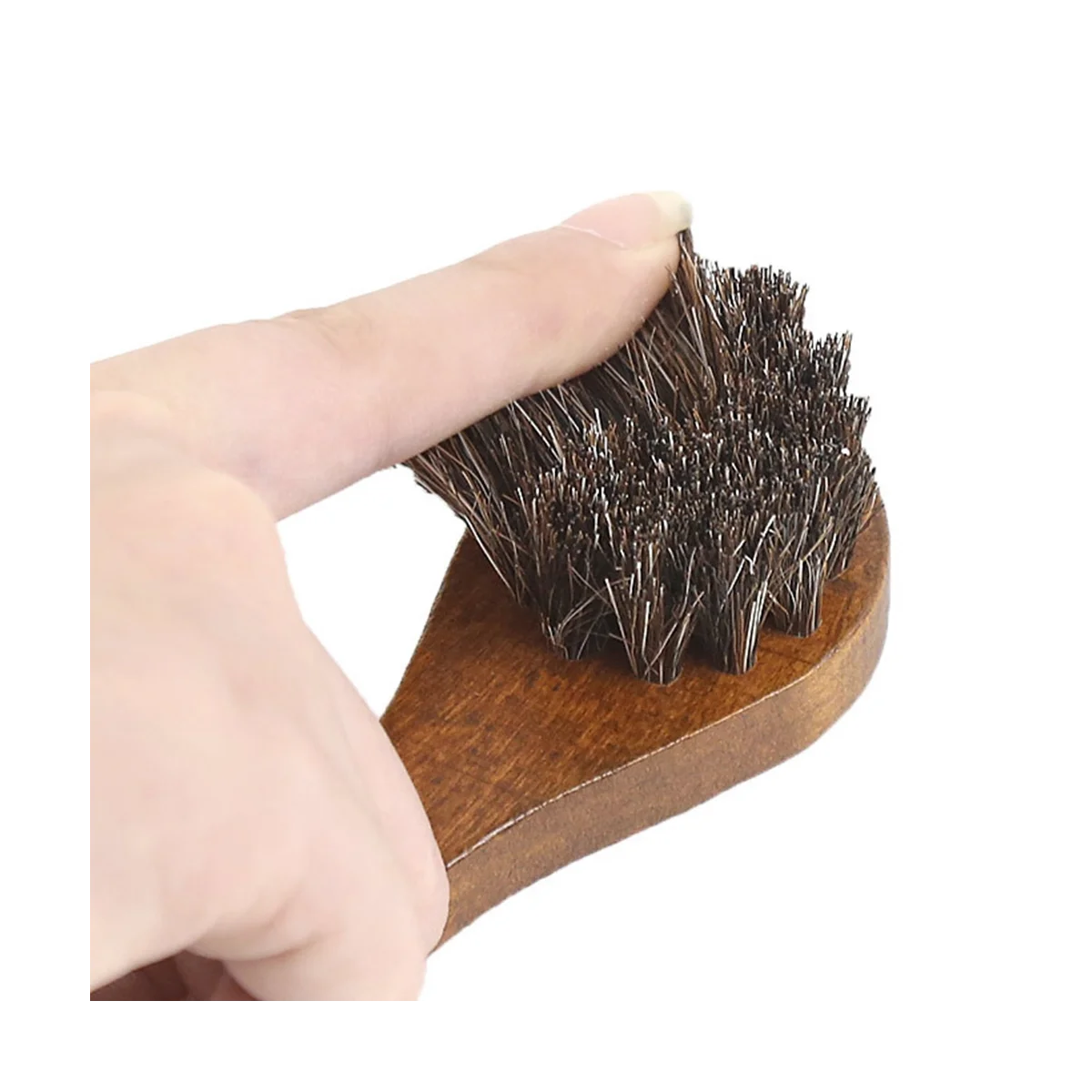 Horsehair Shoe Brush Shine Kit, Shoe Polish Kit, Leather Shoe Cleaning Brush Care Clean Tool