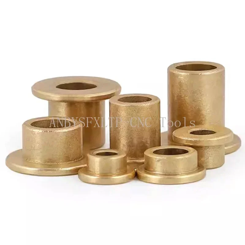 3-5Pc ID 1 1.5 2 3 4 5mm Powder Metallurgy Oil Copper Bushing Guide Sleeve With Stepped Flange Flanging Self-Lubricating Bearing