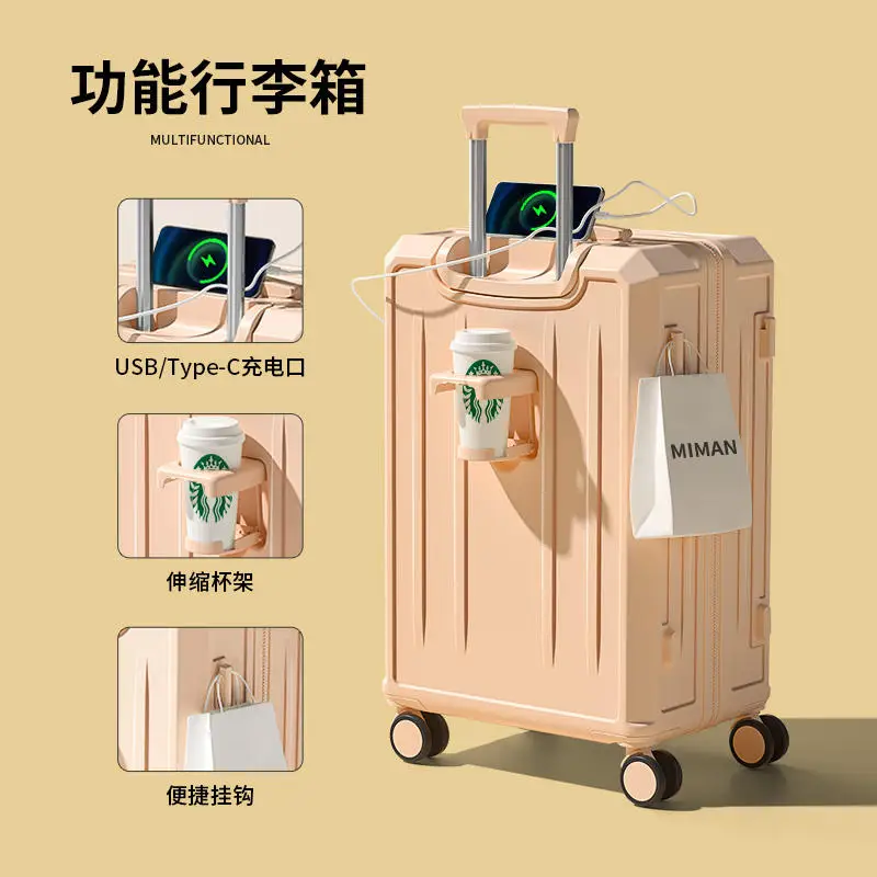 Suitcase woman 2024 new pull-rod suitcase large capacity 20 \