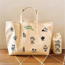 Harada Osamu Anime Picnic Bag Embroidery Bag Cartoon Large Capacity Storage Bag Kawaii Travel Trend Girl Toy Fashion Gift