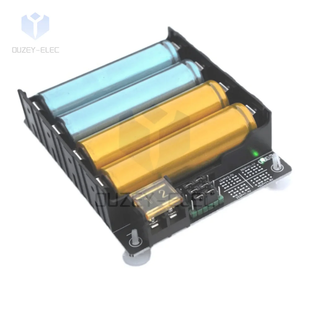 21700 18650 Battery Case Holder 4 Slots 3.7V 14.8 Volt DIY Battery Storage Box in Parallel Plastic Batteries Case DC Battery Box