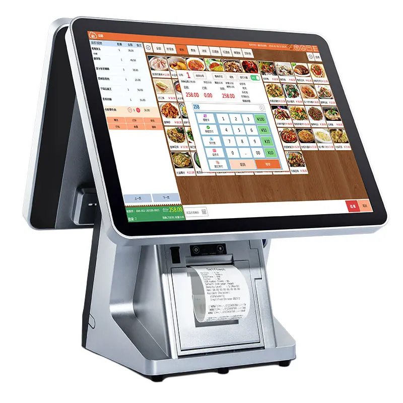 Hot 15'' Windows Cash Register With 58mm Printer Supermarket Touch Screen Cash Register POS System