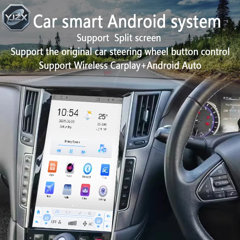 

Для Infiniti Q50 Q50l Q50s Q60 2014-2020 головное устройство вертикальное автомобильное радио Android 13,6 "мультимедийное видео авто GPS-навигация Carplay