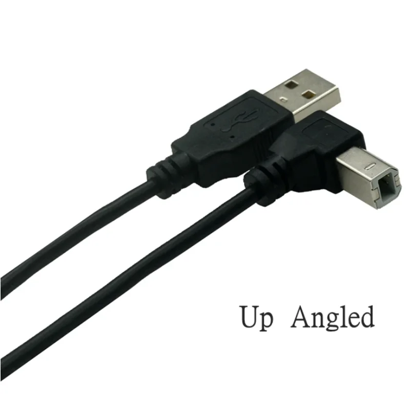 USB 2.0 A Male to USB B Male Type B BM Cable Up Down Left Right Angle Printer scanner 90 degree Cord BM Angled 0.3m 0.5m 1m 1.5m