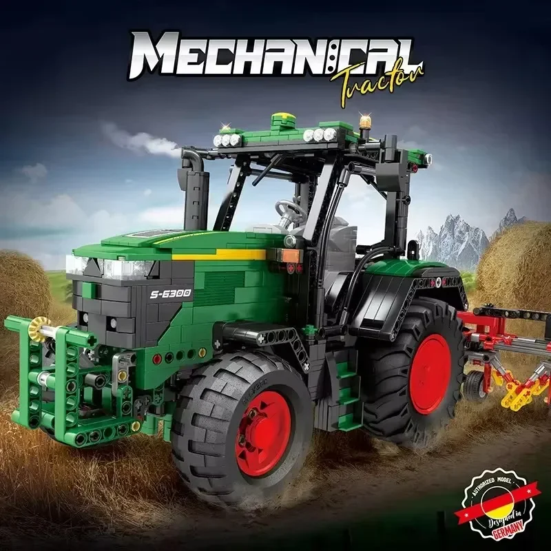 

High-Tech Series Agricultural Tractor Building Blocks RC APP Remote Control Engineering Car Model Bricks DIY Toys For Boy Gifts