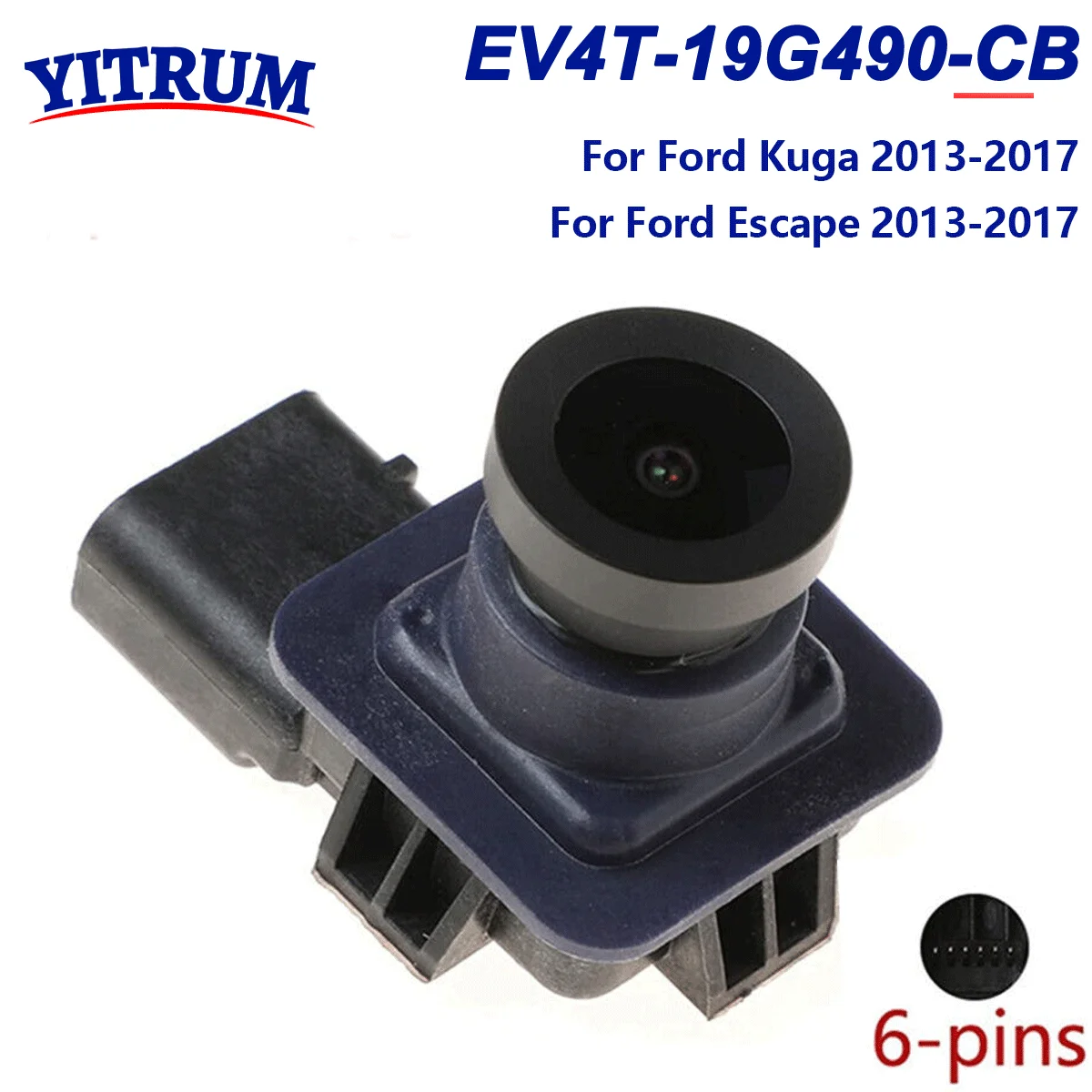 YITRUM EV4T-19G490-CB For Ford Kuga 2013-2017 Ford Escape 2013-2017 Rear View Backup Parking Reverse Camera Parking Assistant