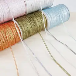 4mm 20yard Gold Silver Macrame Cord Rope String For Sewing DIY Rope Ribbon Crafts Twine Twisted Thread Christmas Home Decoration