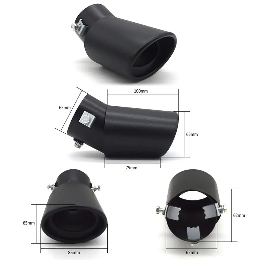 

Durable Black Oval Bnet Car Cover 62mm Stainless Steel