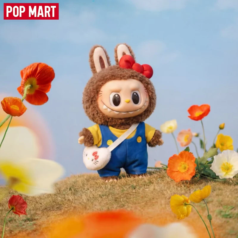 

POP MART LABUBU Sanrio Collaboration, милый и очаровательный, классический и высококачественный товар, идеально подходит для праздничных подарков, таинственная коробка.
