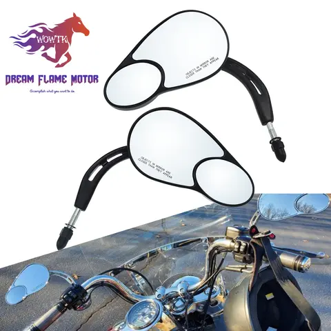 5/16” 분할 비전 백미러 오토바이용 할리 로드 킹 브레이크아웃 FXBR 일렉트라 글라이드 팻 보이 114 헤리티지 소프트테일 FXST 다이나 로우 라이더 스포츠스터 XL1200 883
