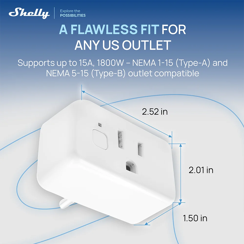 Shelly Plug Us Gen4 Zigbee Certified Matter Compatible Wifi Smart thumbnail 3