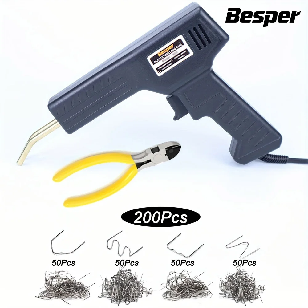 50W Plastic Lasser 1000-200PCS Hot Nietmachine Plastic Reparatieset, Plastic Bumper Soldeerbout 2-in-1 Voor Auto Bumper Crack Reparatie