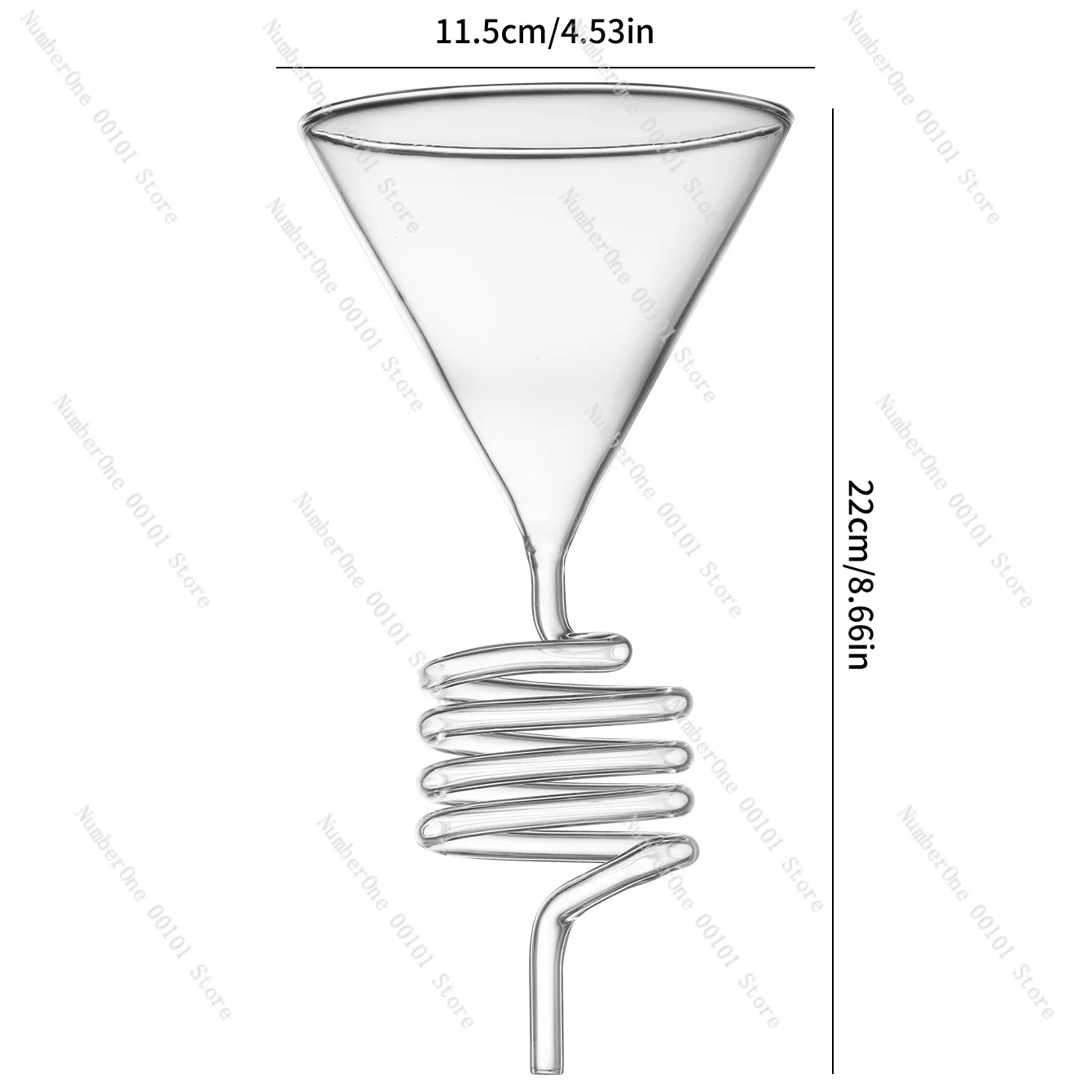 Elegant Spiral Snake Tube Coffee Filter Set Glass Pour Over Dripper Red Wine Aerator Decanter Coffee Cooling Cup Brewer Funnel