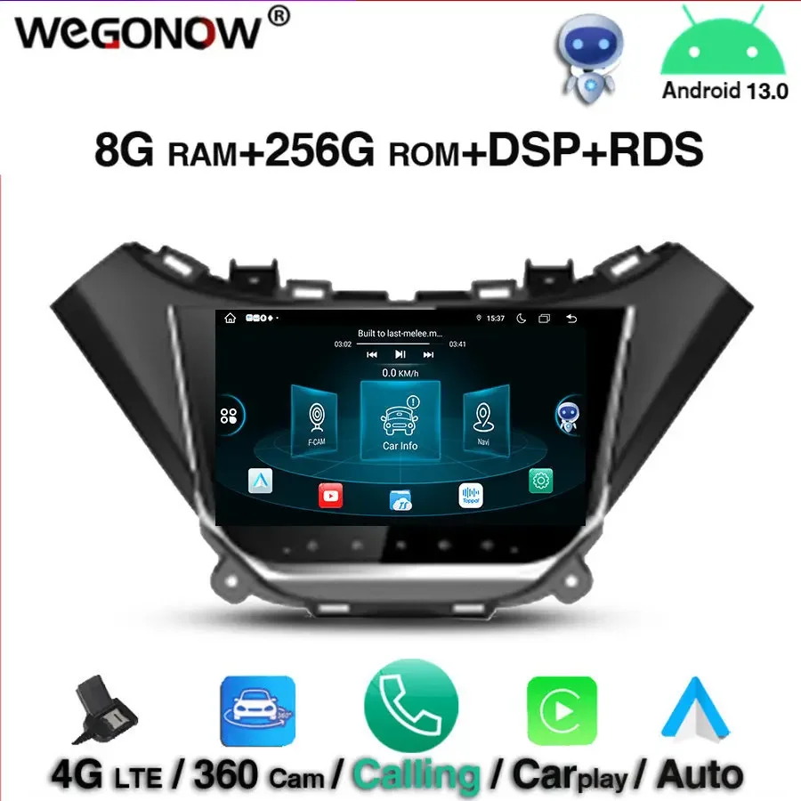 For Chevrolet Malibu 2015 - 2017 Wireless Carplay 360 camera DSP Car DVD Player Android 13.0 8GB+256GB Wifi RDS Auto RADIO GPS