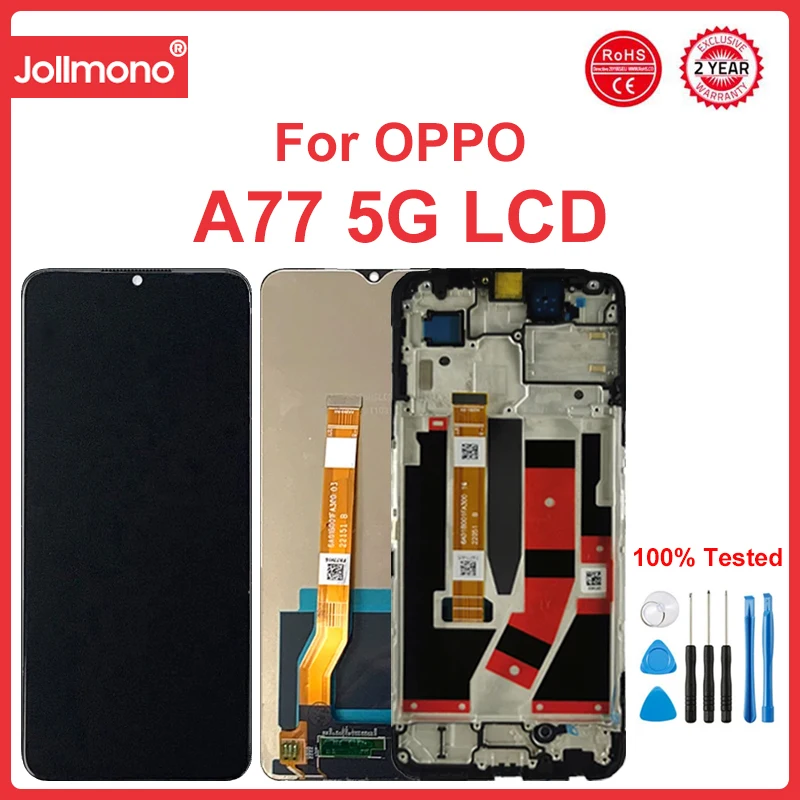 

6,56 "для OPPO A77 5G ЖК-дисплей с рамкой модели сенсорных экранов CPH2339 панель дигитайзер Запасные части