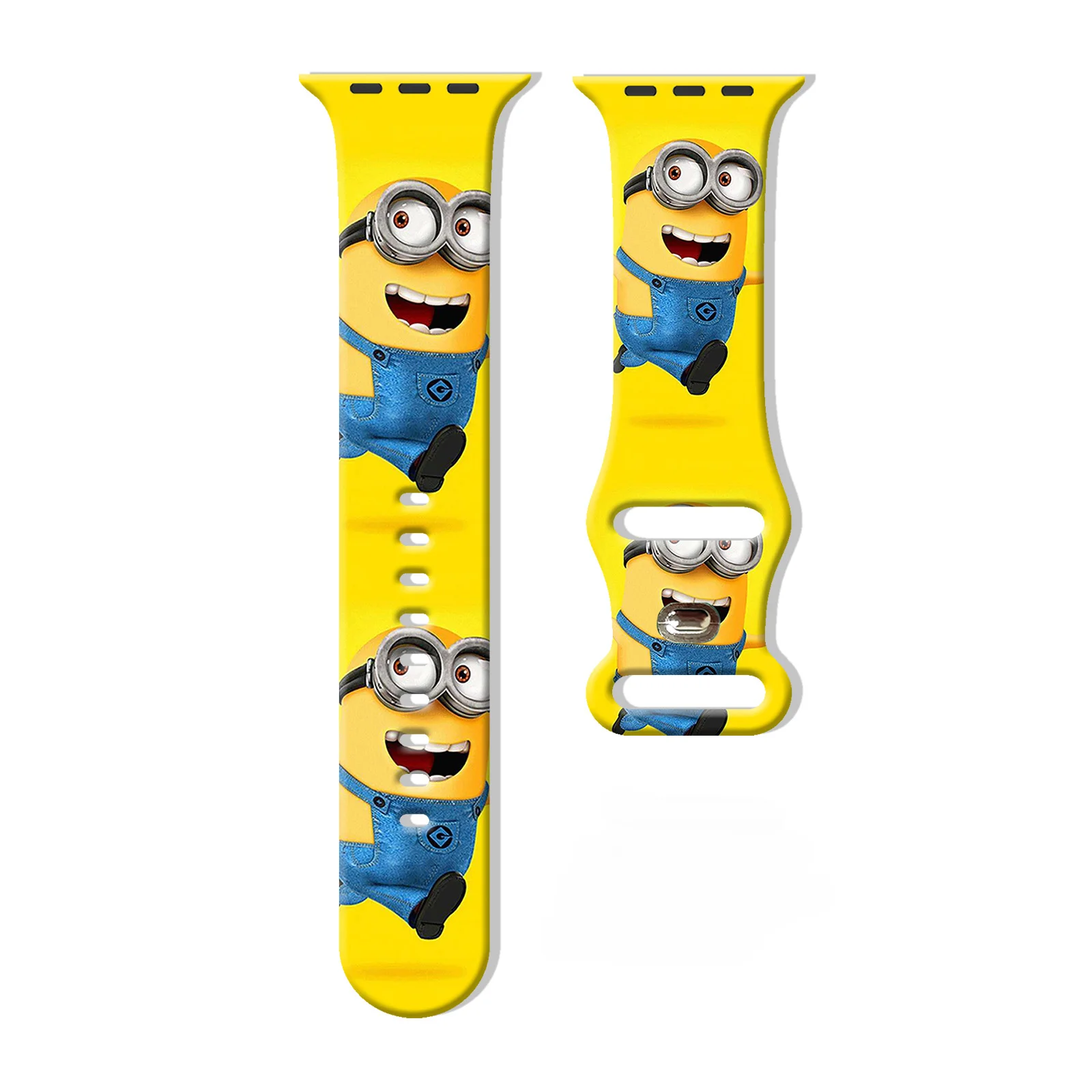 MINISO Minions Series Printed Strap for Apple Watch 10 9 8 7 Silicone Band Replaceable Bracelet for iWatch 45mm 44mm 42mm 41mm