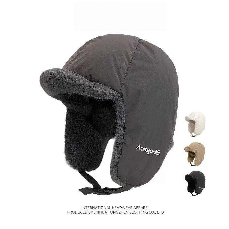 قبعة تزلج دافئة مكتنزة جديدة للرجال والنساء على الطراز الكوري قبعة دافئة متماسكة