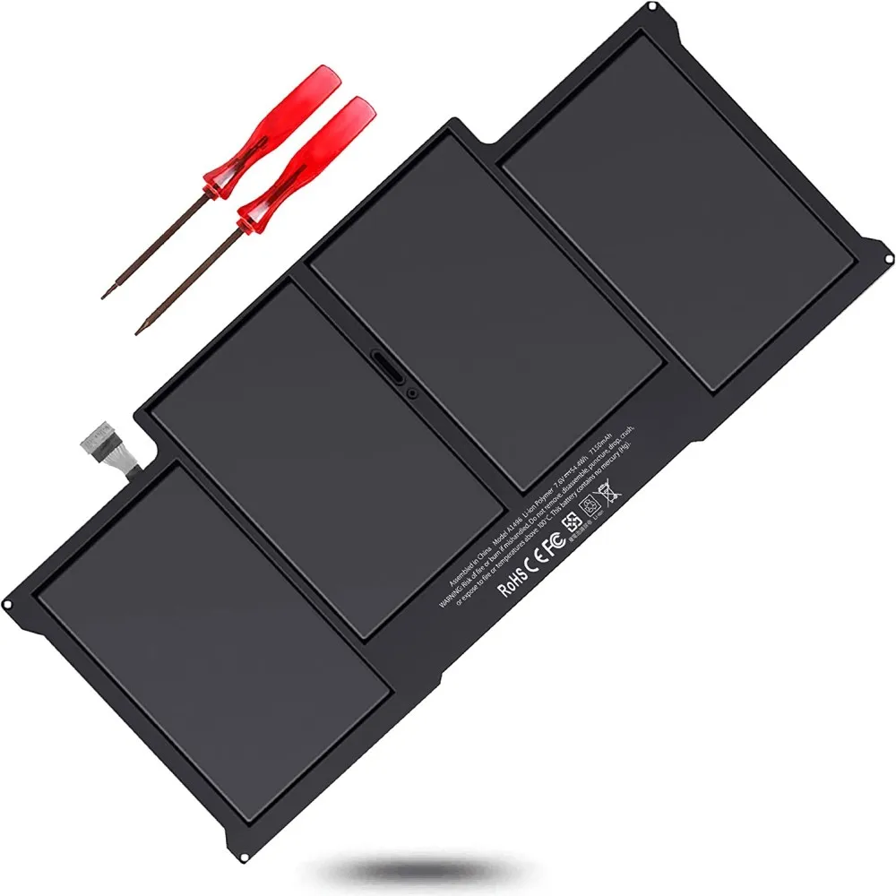 

New A1405 Battery 7200mAh 7.6V For Macbook Air 13'' A1369 2011 Year A1466 2012 Year EMC 2469 020739-A Free Base Screws