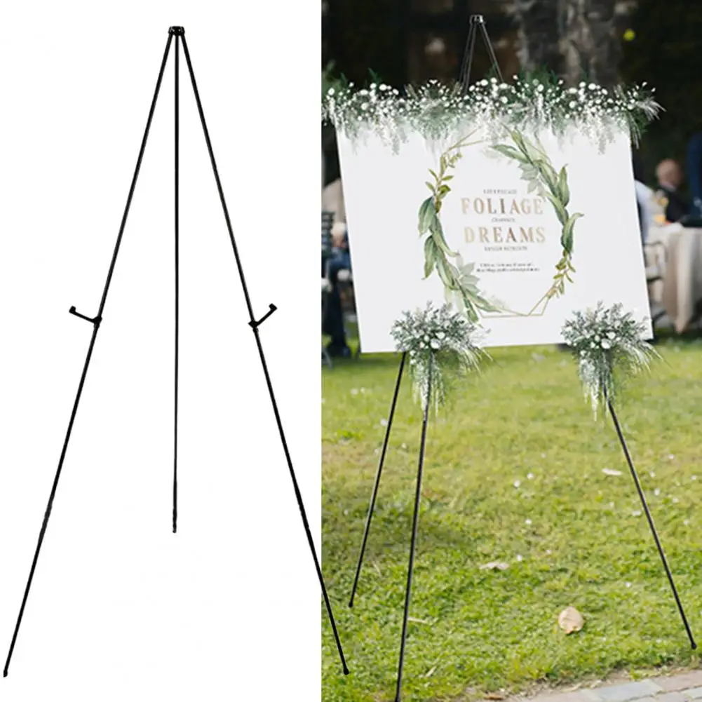 Easel Tripod with Clip Display Stand Collapsible Wedding Sign White Easel Stand Reusable Poster Display Holder School Use