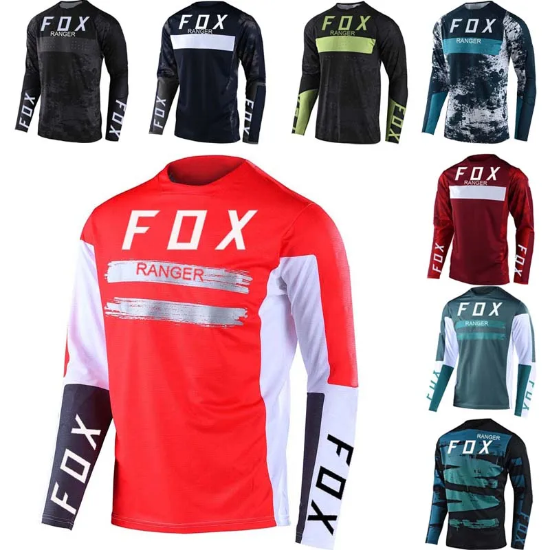 2024 Motorcycle Mountain Cycling Team Downhill Jersey Mountain Bike Off Road DH MX Bicycle Motorcycle Shirt Off Road Ranger Fox