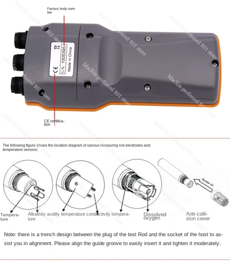 AZ86031 rozpuszczony tlen Tester wielofunkcyjny miernik PH rozpuszczony tlen tester jakości wody zasolenia przewodności