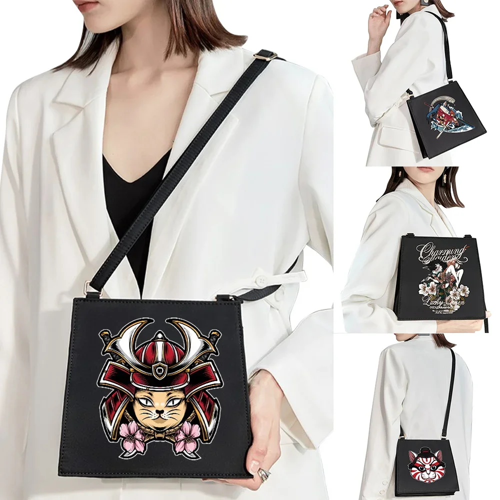 Handbags Shoulder Bag Woman Commuter Bag Diagonal Bag Anime Samurai Pattern Series Party Evening Bag Fashion Square Bags