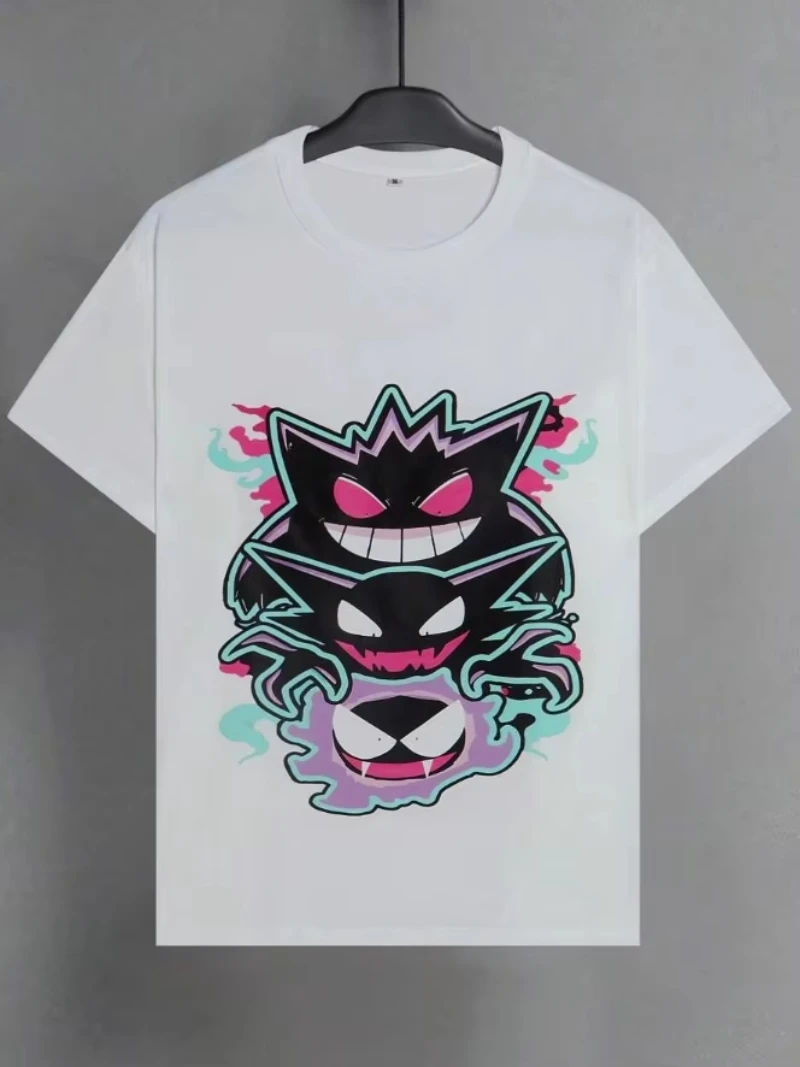 

The 2025 summer new Pokemon-printed T-shirt is a loose and fashionable top for both men and women a Y2k streetwear 091509