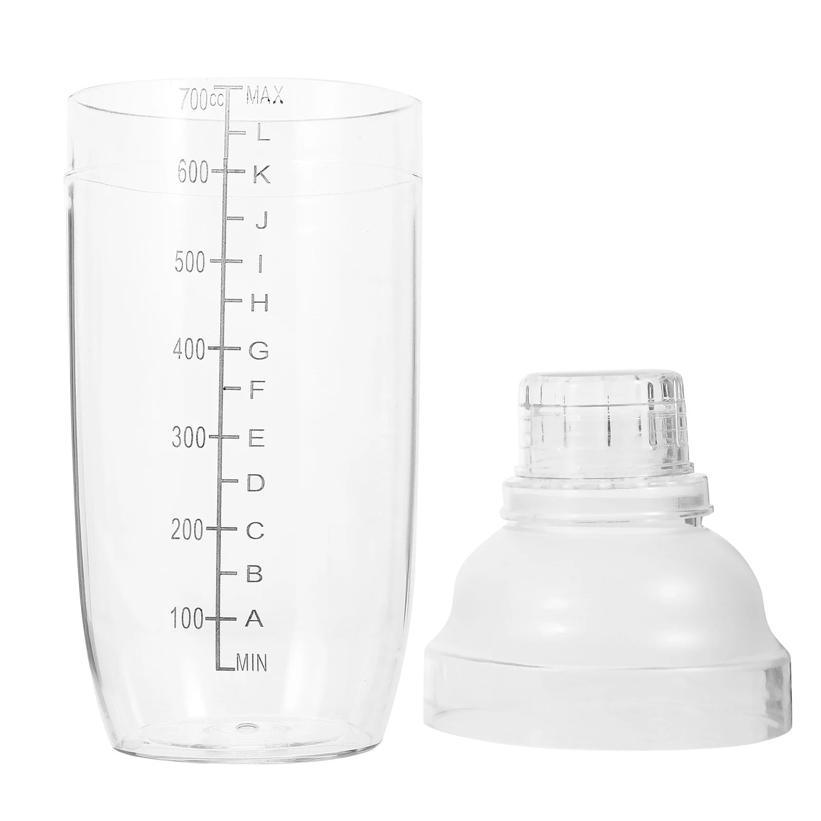 

Cocktail Bottle Snow Grams Plastic Milk Tea Hand Coffee Beverage Transparent Reusable Leak-Proof Mixing Cup With Scale Bar