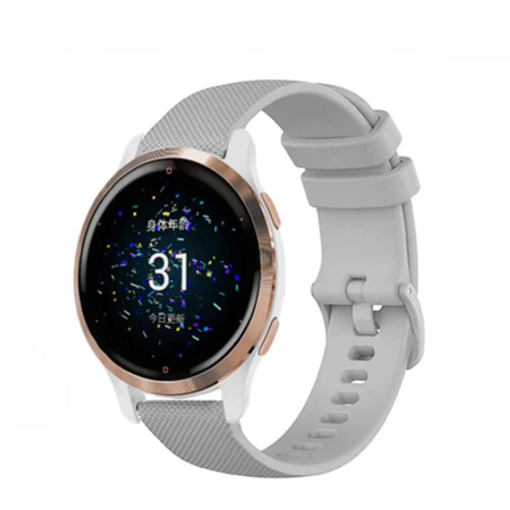 Ремешок для смарт-часов для Garmin CAME SQ 2s 3s 2 Plus/Forerunner 255s 265 55 255 245 Vivoactive 3 4 4s 5, силиконовый браслет