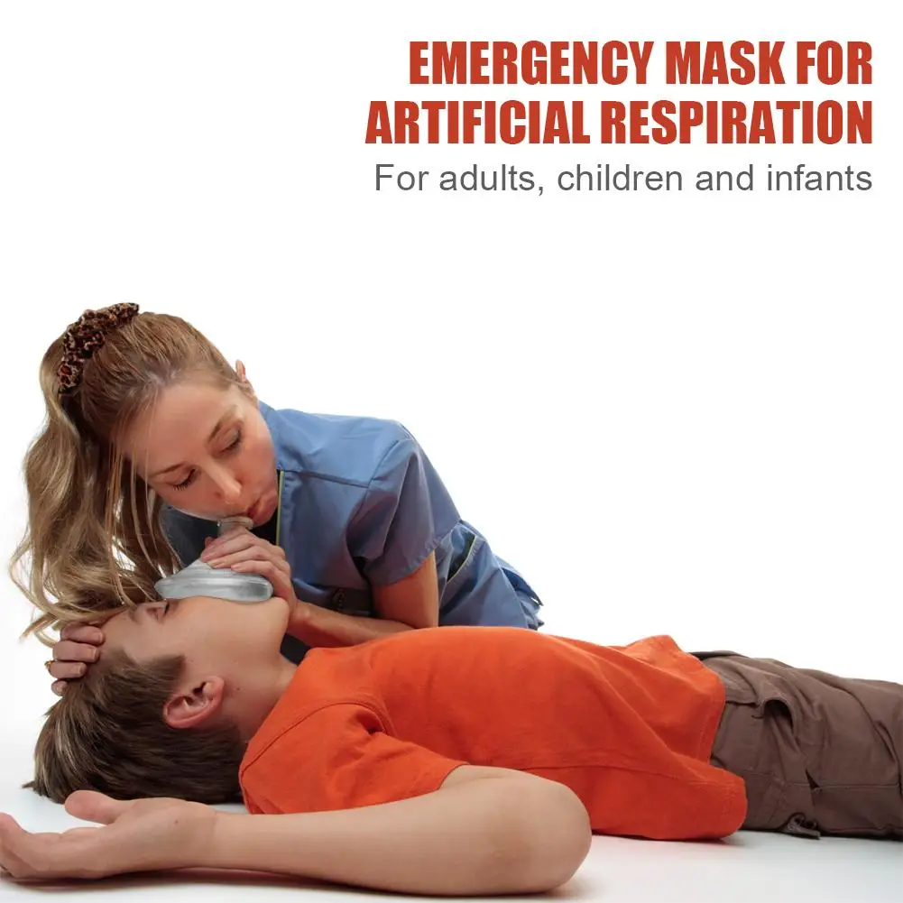 2-10PCS Professional CPR Training Mask One-way Valve Artificial Respiration Mouth Masks First Aid Emergency Rescue Tools