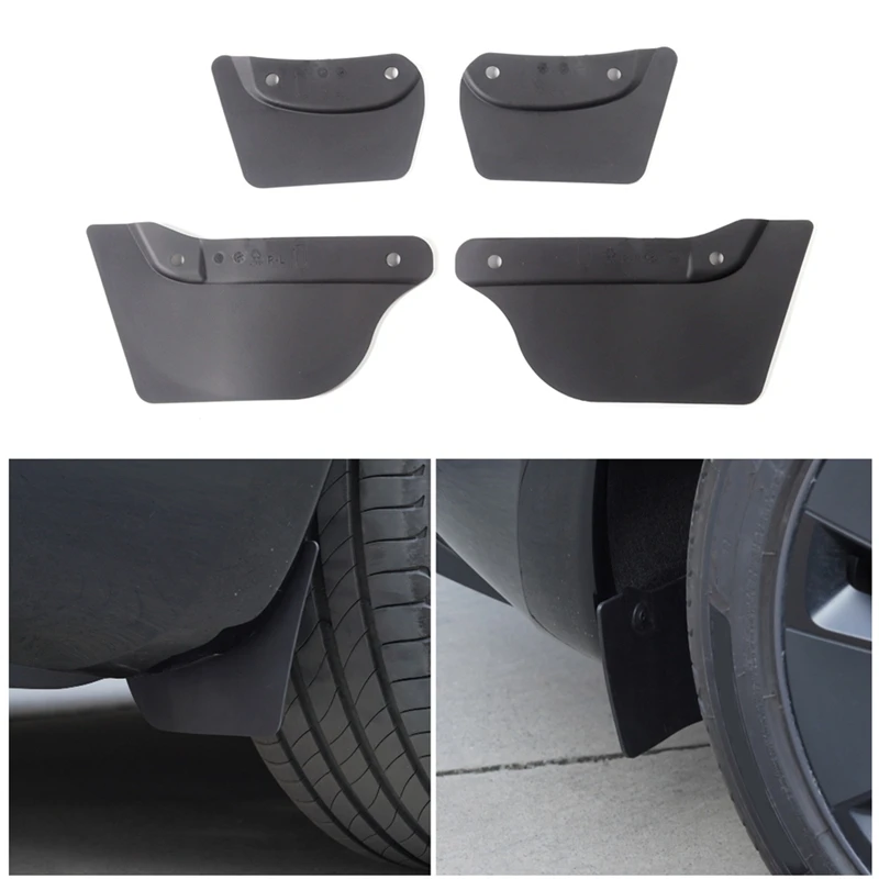 For Tesla Model 3 Highland 2024 Accessories Car Wheel Mud Flaps Splash Guards Mudflaps Front Rear Fender TPE Mudguards Protector