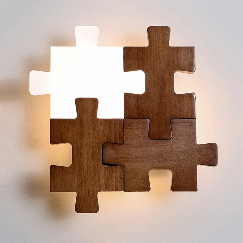 

Wall Lamp Creative Building Block Bedroom Bedside Lamp 2026 New Living Room Background Wall Lamp Foyer Corridor Lighting Fixture