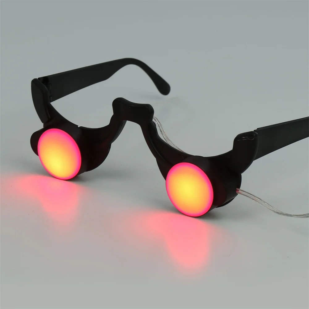 Fine Led Light Up Grim Reaper Glasses Reusable Luminous Glasses Not Easy To Fade Shine Led Glasses Cosplay Costume Props Led