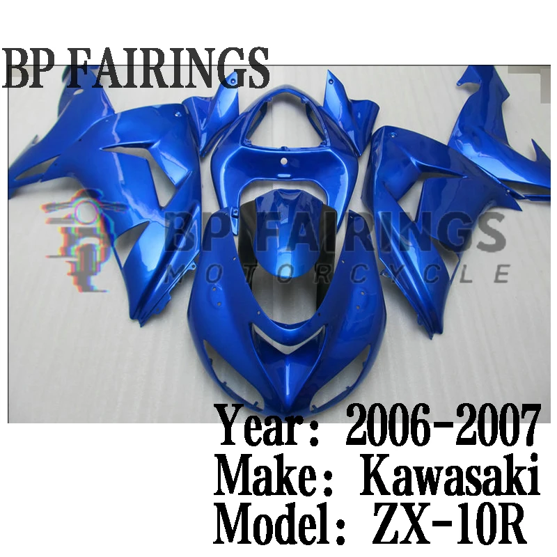 Fairing Kit For KAWASAKI NINJA ZX-10R Motorcycle Full fairings ZX10R 06 07 ZX1000 2006 2007 Bodyworks set Bright Blue